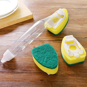 Escova De Limpeza Com Cabo Para Lavar Louça e Refil Dispensador De Sabão. - Tartaruga Shop